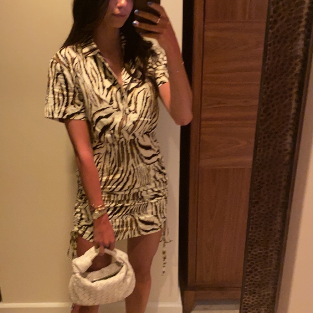 L’Academie mini dress brown zebra